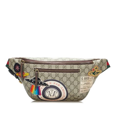 gucci courrier gg supreme belt bag black|gucci guccissima belt bag.